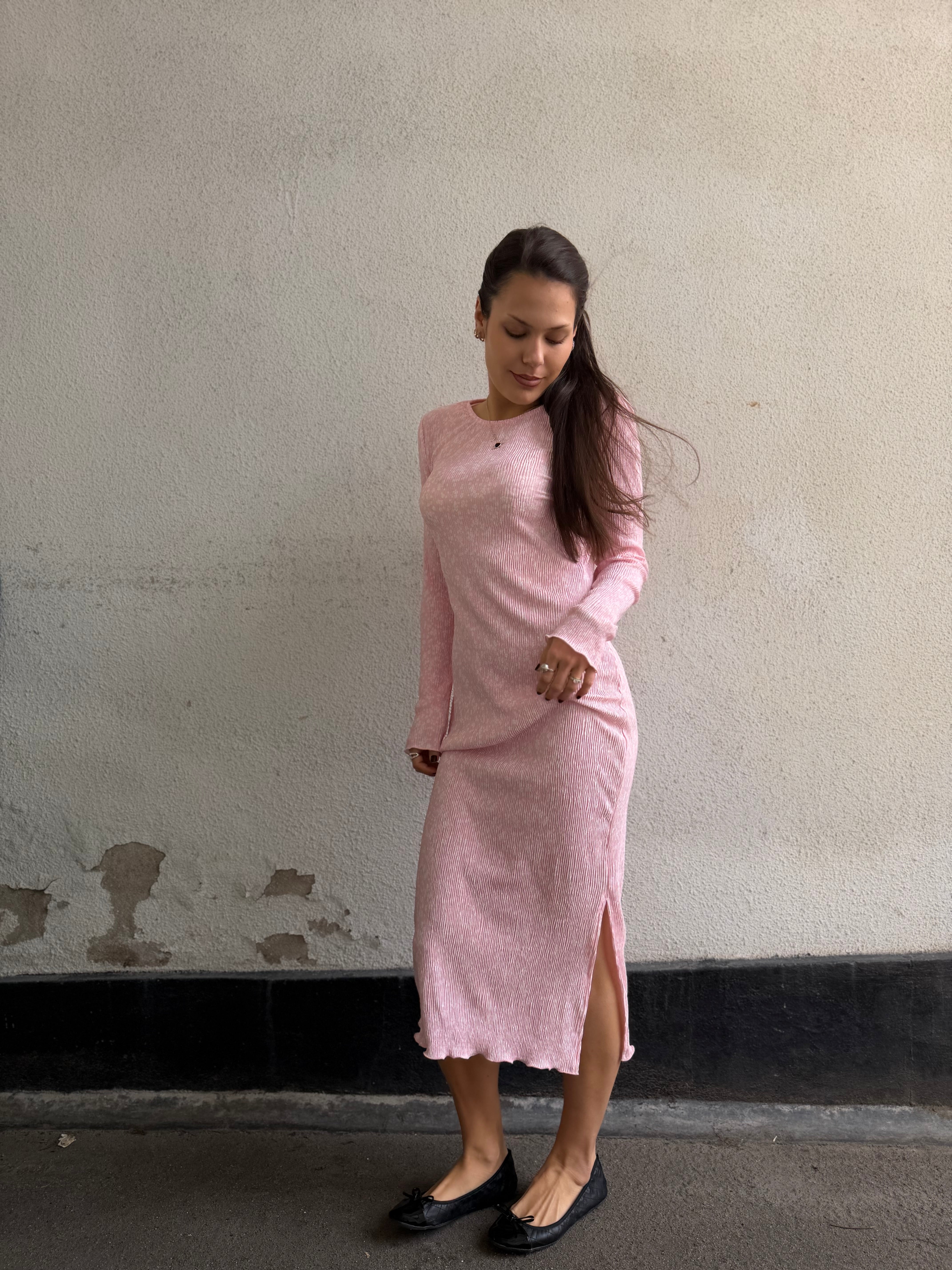 PCFLORA Midi Dress - Roseate Spoonbill